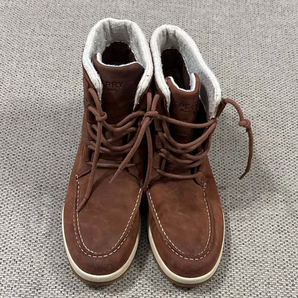 Sperry Women's STS82185 Syren Keel Leather Faux Fur Lined Duck Boots